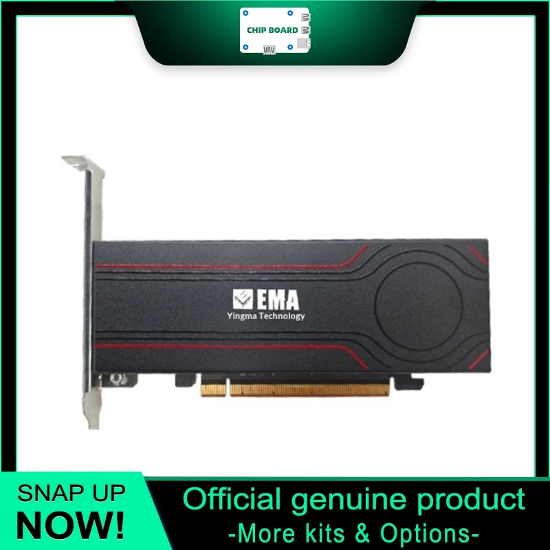 EMA Ascend EA300V Pro GPU, 8-Core, 48GB LPDDR4X, PCIe 4.0, 176TOPS AI Video Accelerator