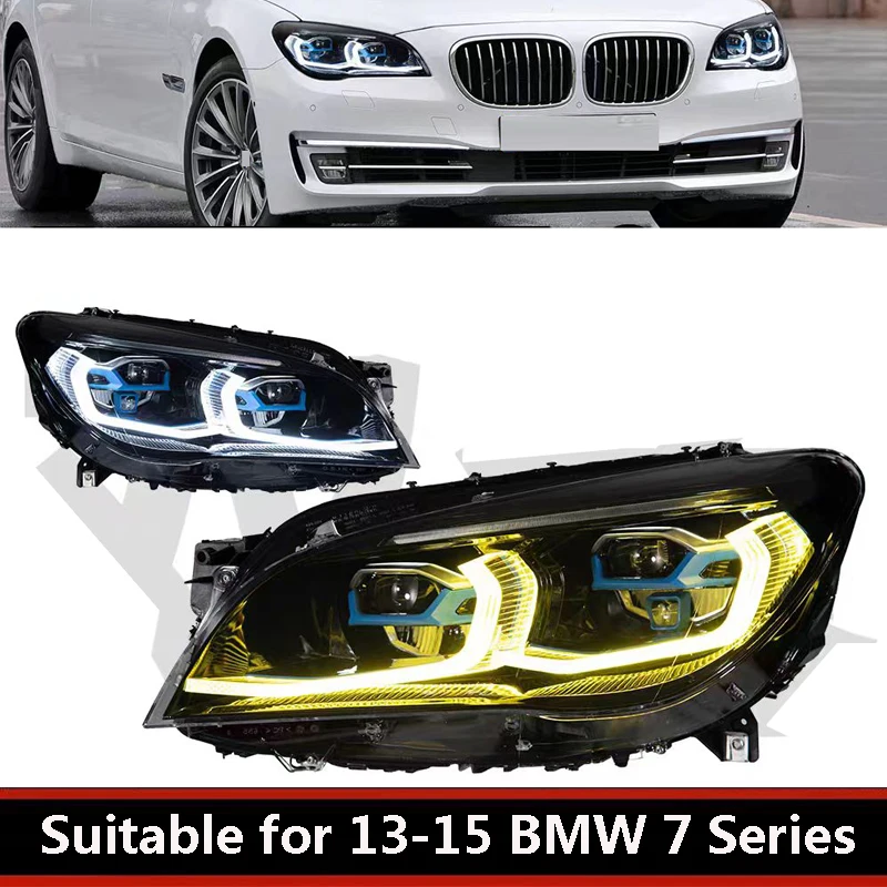 

Фара в сборе для BMW 7 серии (F02) 2013-2015 годов, модификация G12, двухцветные светодиодные ДХО, лазерный свет