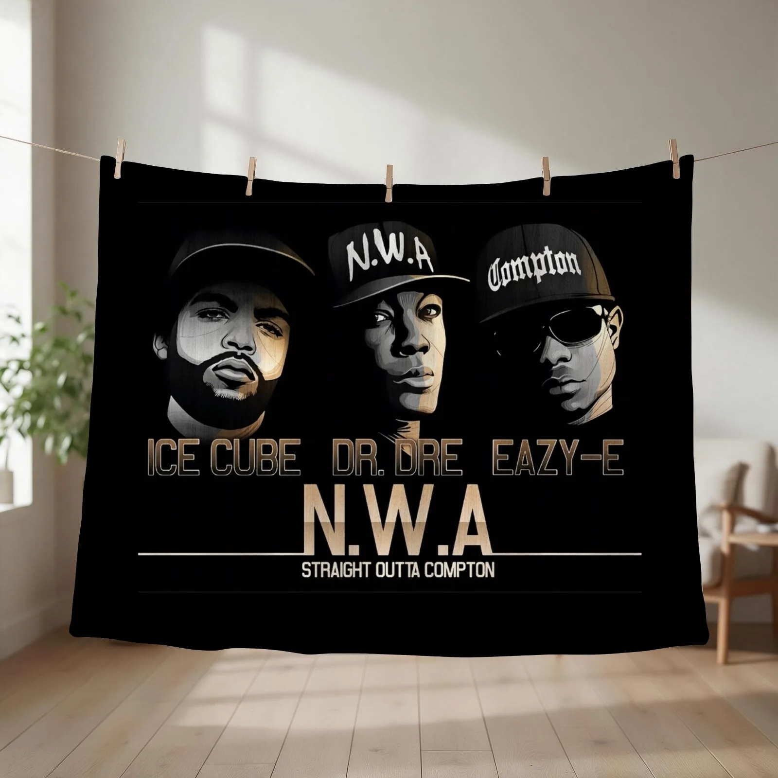 NWA Throw Blanket couch cozy soft plush fuzzy picnic outdoor blanket