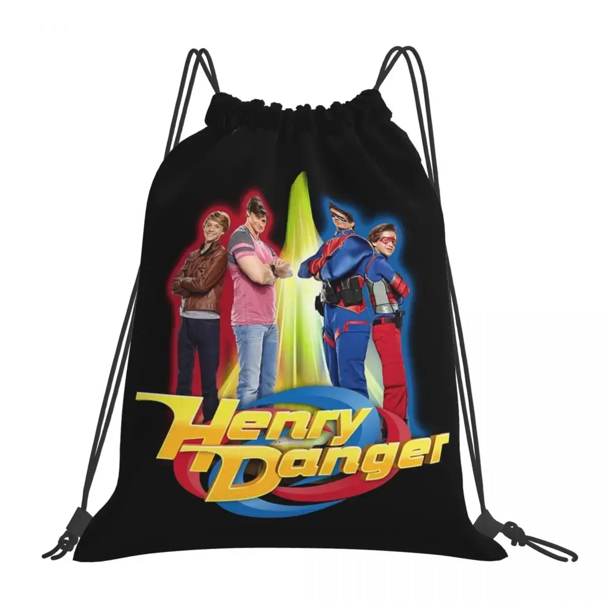 Henry Danger Secret Identities Backpacks Drawstring Bags Drawstring Bundle Pocket Sports Bag BookBag For Man Woman Students