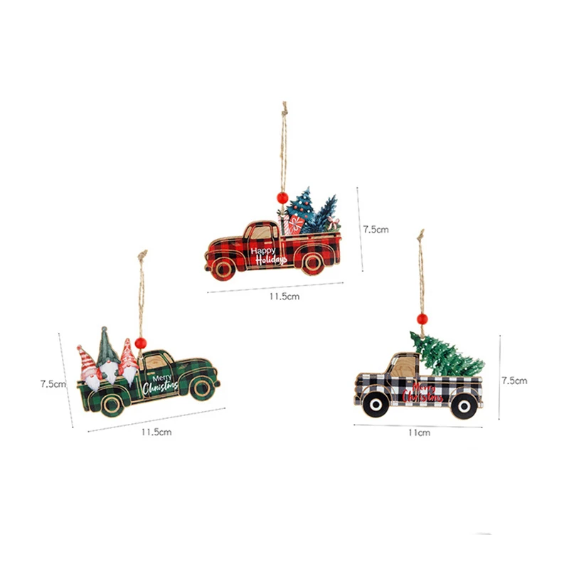 Ornamenti di legno appesi di natale per l'albero di natale assemblaggio fai da te decorazione natalizia per la casa regalo di capodanno forniture artigianali di natale