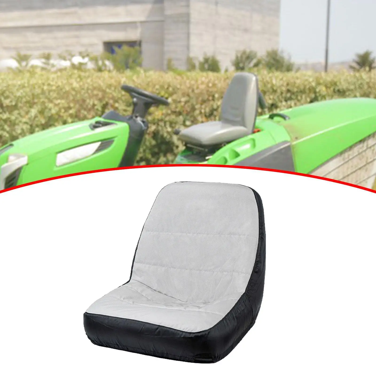 Universal Riding Lawn Mower Seat Cover Anti Slip Waterproof Material with Storage Pocket for Rotary Mower Kit