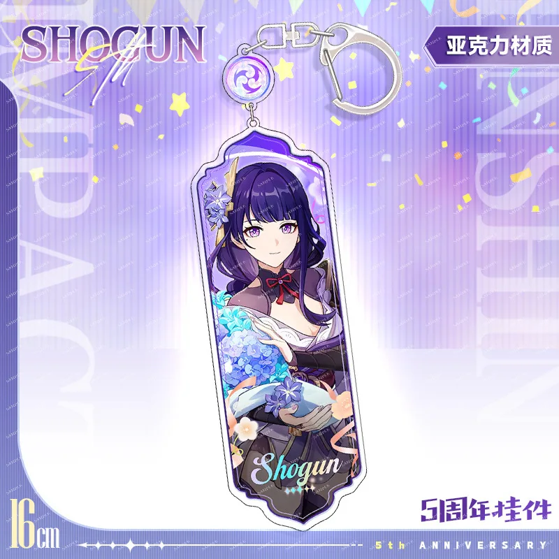 Genshin Impact 5. Jubiläums-Serie - Cartoon Acryl-Standee Schlüsselanhänger Abzeichen Anime Cosplay Desktop-Ornament Rucksack-Anhänger – Detail 4