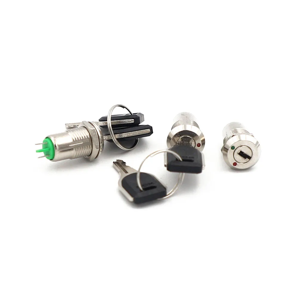 

1Pcs 12mm Zinc Alloy Electronic Key Switch With 2 Keys 1A ON OFF Phone Lock Security Power Button Tubular Terminals 2 Position