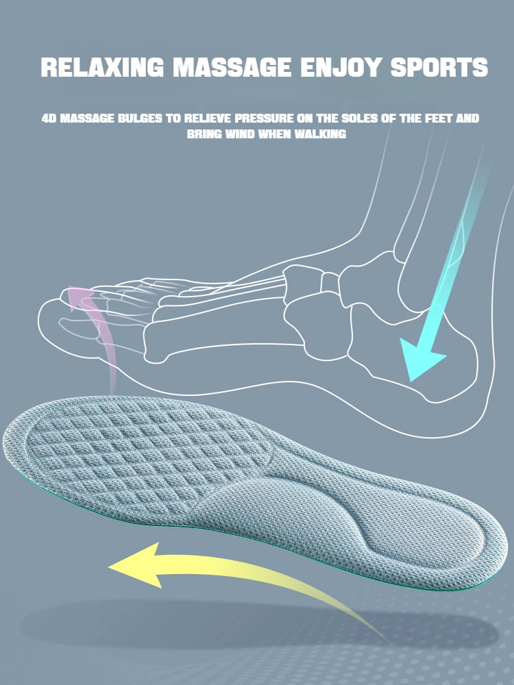 Solette di supporto per arco per piedi cuscinetti per scarpe antiscivolo in Memory Foam fascite plantare sollievo scarpe ortopediche sottopiede inserti Comfort