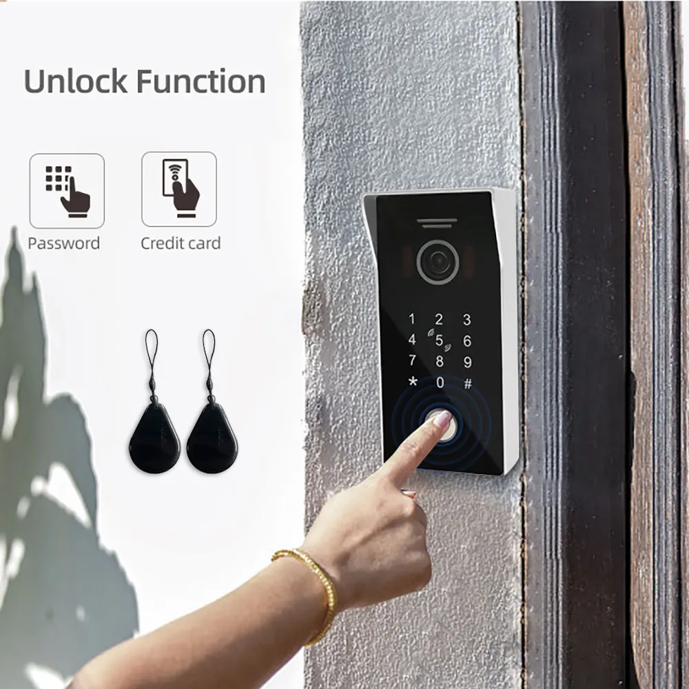 Tuya Smart Video Campanello Monitoraggio della sicurezza APP Sblocco remoto Scheda IC non con unità interna Può essere collegato all'alimentatore POE