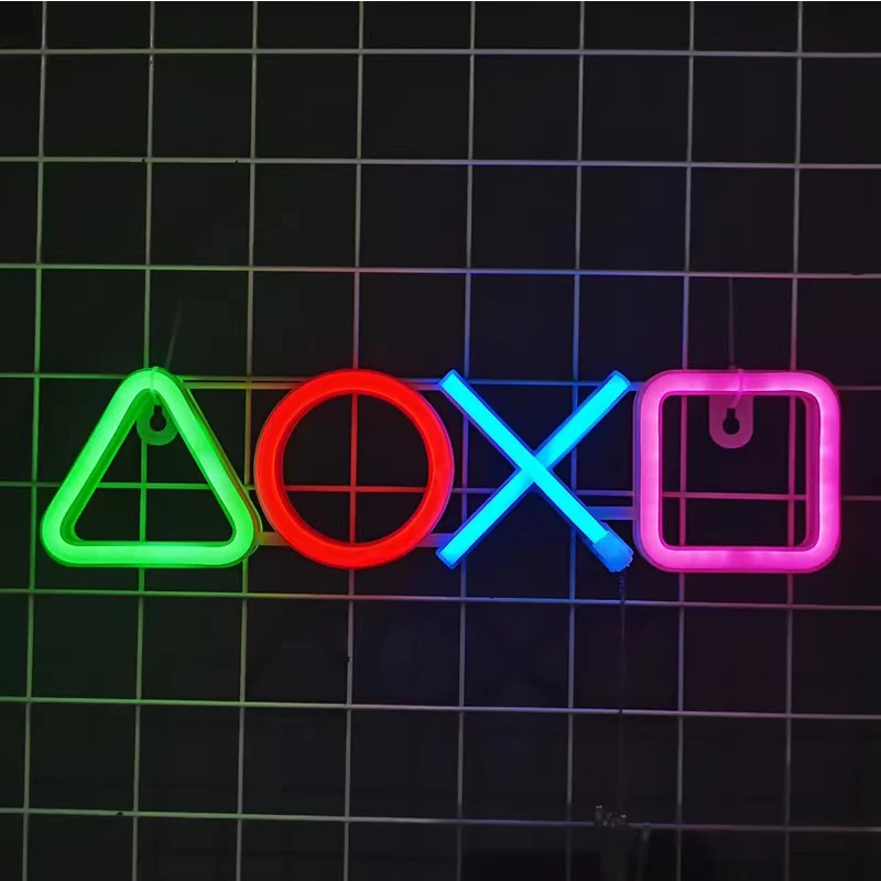 1pc Bedroom Game Neon Sign, Game Room Icon Light, Gaming Neon Light, USB Powered LED Sign for Room, Kids, Bar Party Wall Decor