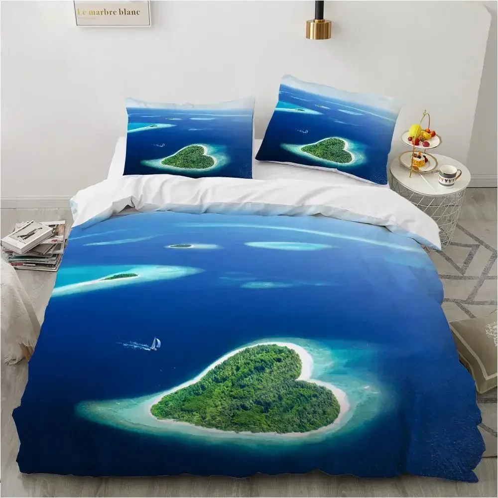 

Ocean Polyester Tropic Ocean Style Comfortable Duvet Quilt Cover Pillowcase Bedding Set Children Bedroom Decoration Home Textile