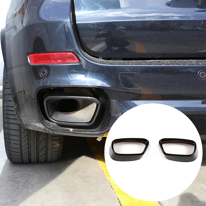 For BMW X5 F15 2014-2018 car rear exhaust vent decorative cover tail throat decorative frame auto accessories (sports version)