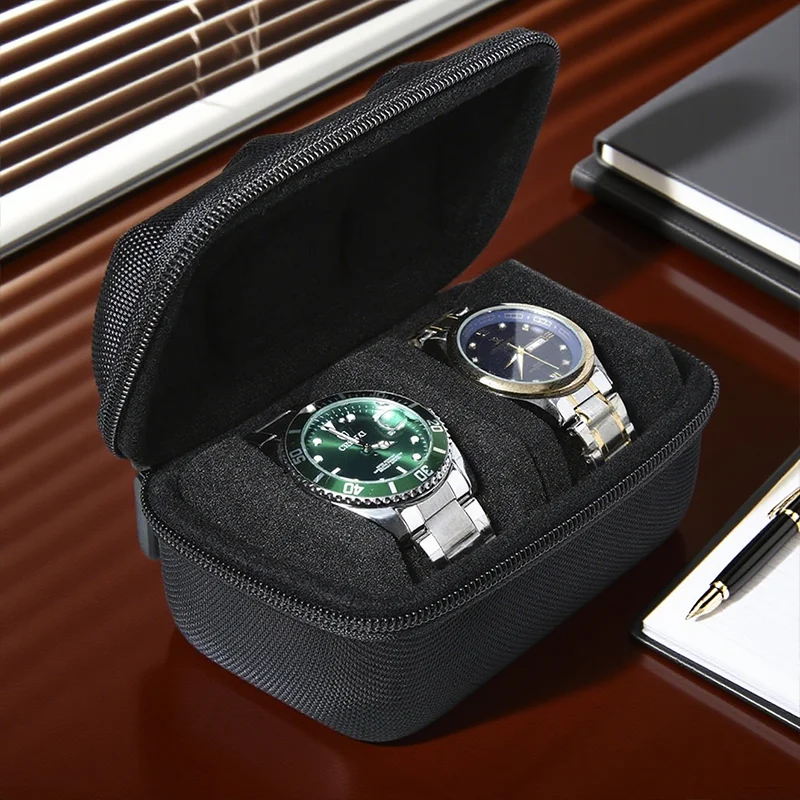 Boîte de montre de voyage, boîte de rangement de montre, organisateur Portable étanche EVA montre de voyage mallette de transport montres intelligentes hommes et femmes cadeau