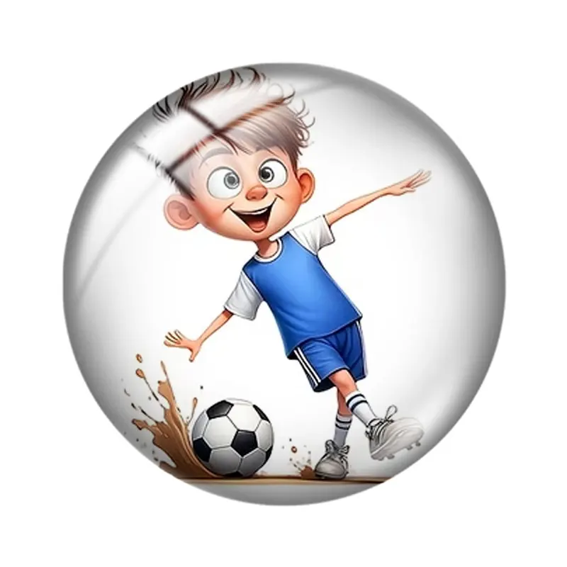 Football Boy 12/18/20/25mm glass cabochon  bracelet pendant rings for jewelry demo earrings back Making findings