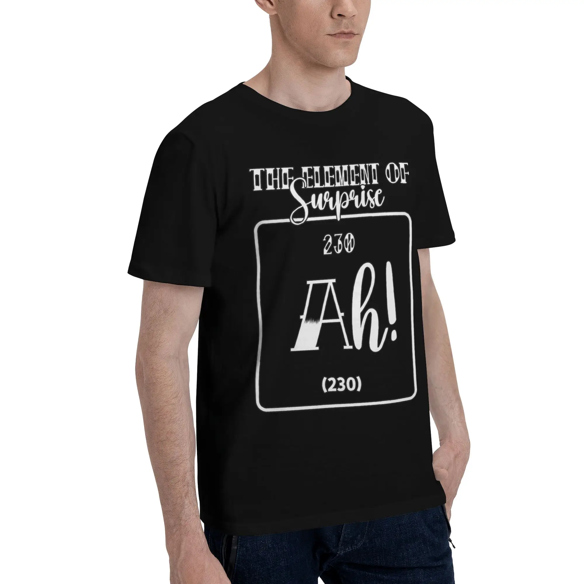 Graphic Printing Ah! The Element Of Surprise  T Shirt For Unisex  Pure Cotton Tee Shirt Short Sleeve Clothes