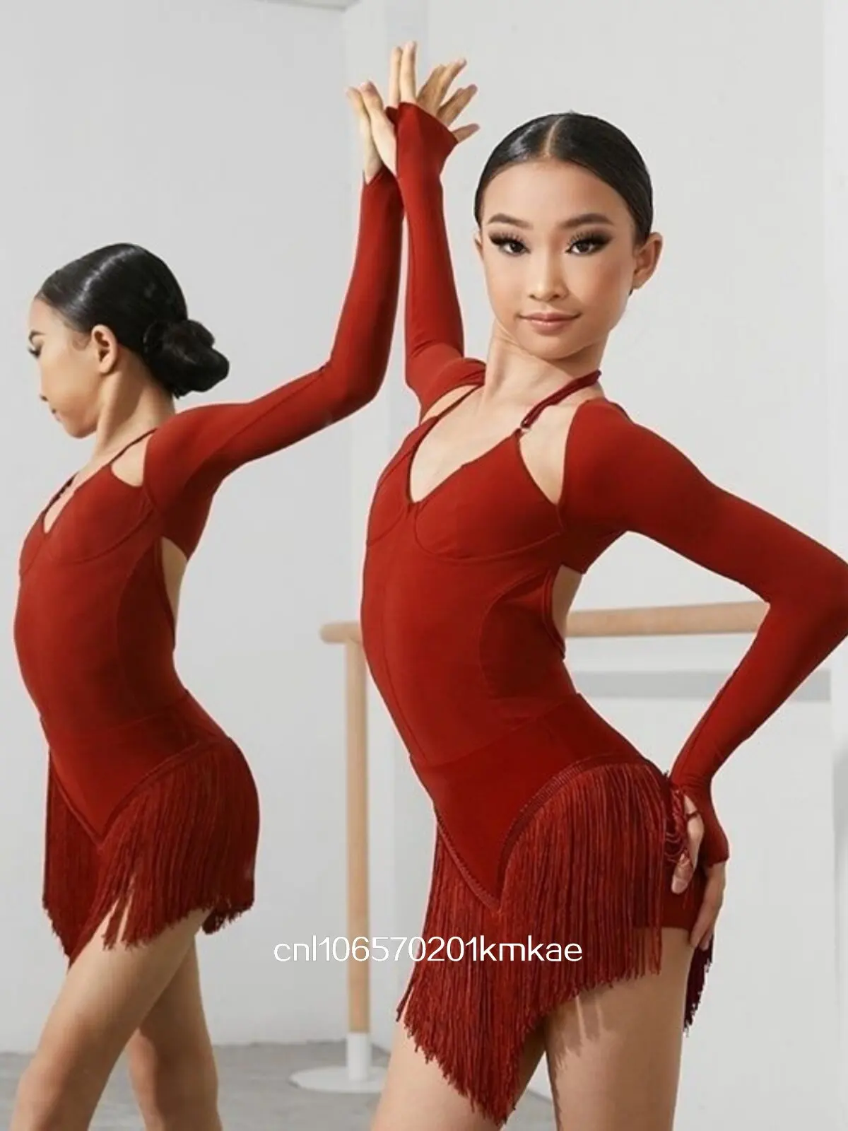 latin-dance-body-top-for-girls-long-sleeves-stylish-fashion-kid's-dance-wear-for-rumba-chacha