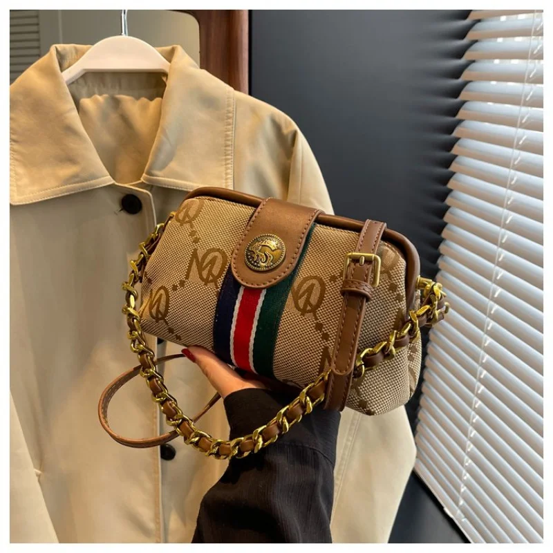 

High-End Luxury Brand Leather Ladies Crossbody Bag Famous Designer Fashionable Elegant Sleek Texture Vintage Daily Bag​