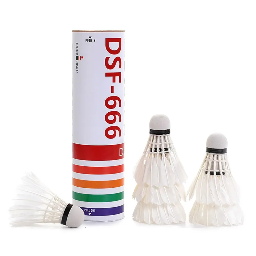 Afbeelding 7: 3/6PCS Wit Schuimkop Sportaccessoires Trainingsbenodigdheden Shuttle Bal Windbestendigheid Eendenveren Badminton