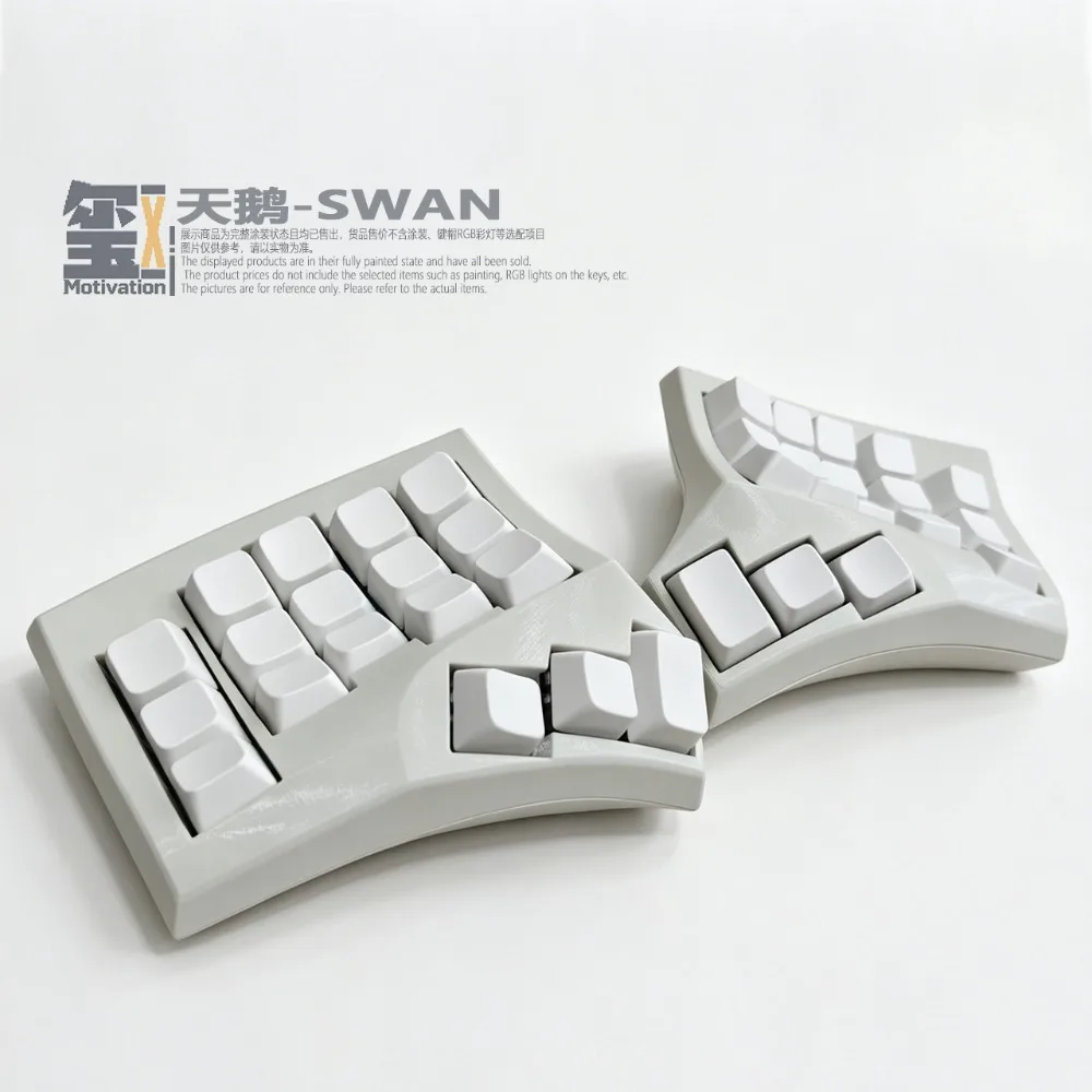 Cygnus Split Keyboard Kit 3x5/3x6/4x6 Bluetooth Wired Wireless Dual-mode Hot-swap ZMK Swan Mechanical Keyboard Game Accessories