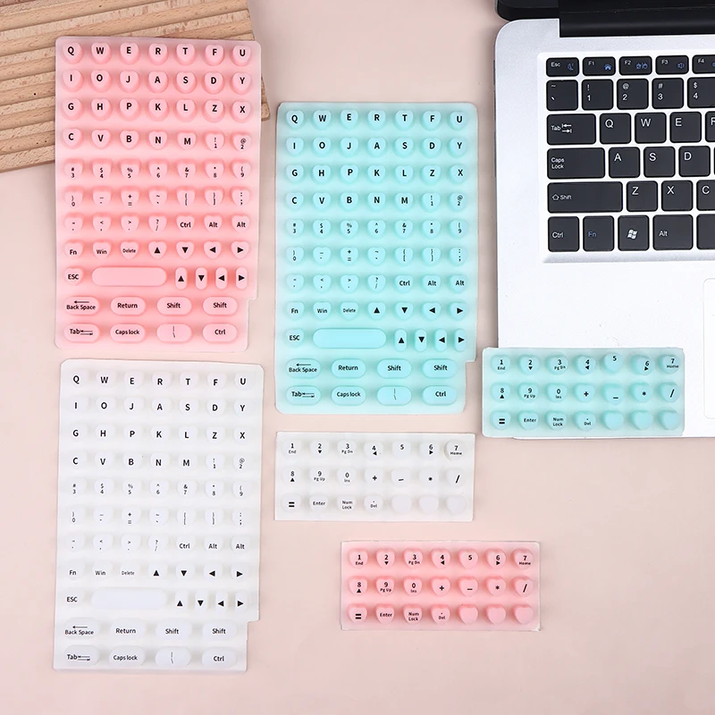 

New 70/21pcs Raised Adhesive Keyboard Stickers For Long Nail Art Keyboard Bubbles Self-for Long Nails Silicone Typing Keycaps