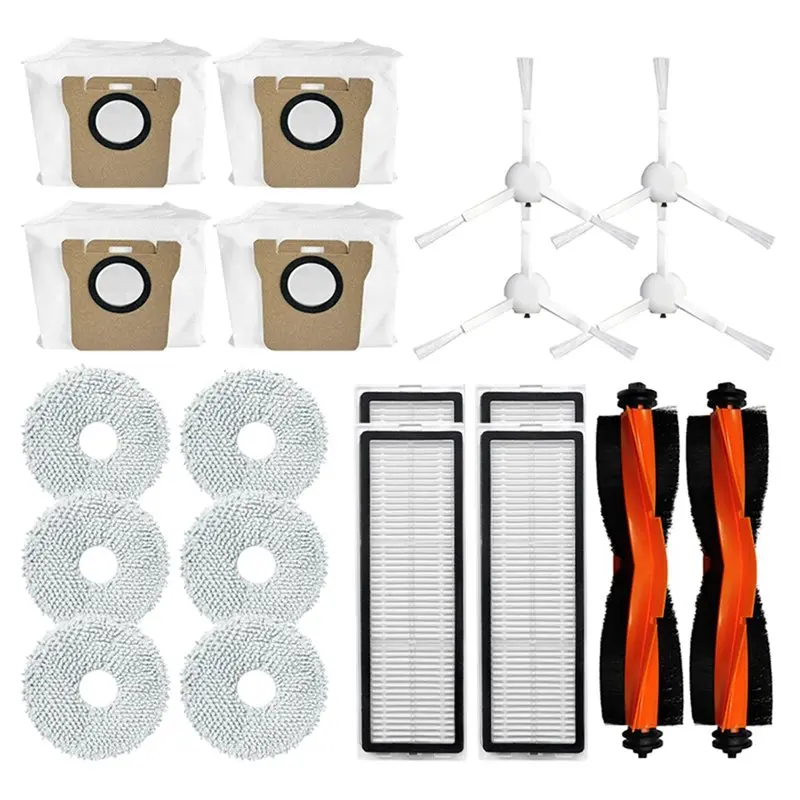 

Запасные части для робота-пылесоса Xiaomi X20+ / X20 Plus - Основная и боковые щетки, HEPA-фильтр, салфетка для влажной уборки, мешки для сбора пыли, аксессуары - A36R