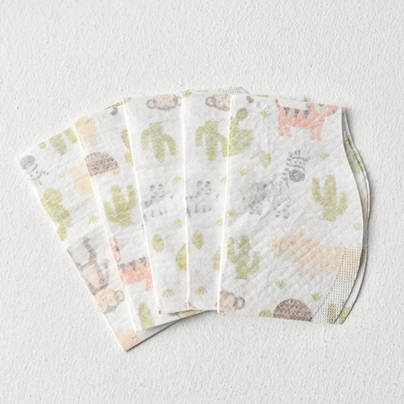 

Best 10 Pcs Baby Disposable Bibs Non-Woven Fabric Baby Toddler Bibs Feeding Saliva Apron Paper Bibs Portable Bibs