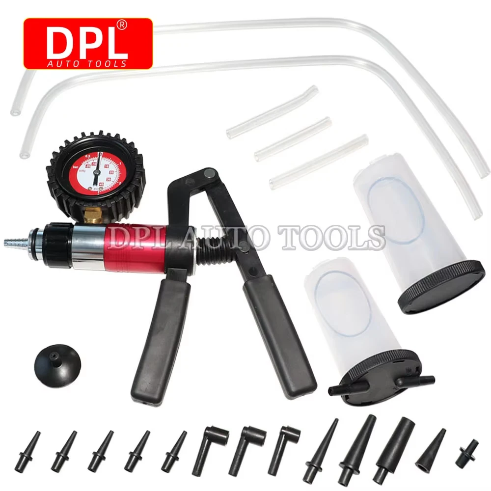 Handheld Vacuum Pressure Pump Tester Set – Manual Brake Fluid Bleeder & Bleeding Kit for Automotive Brake Systems 4