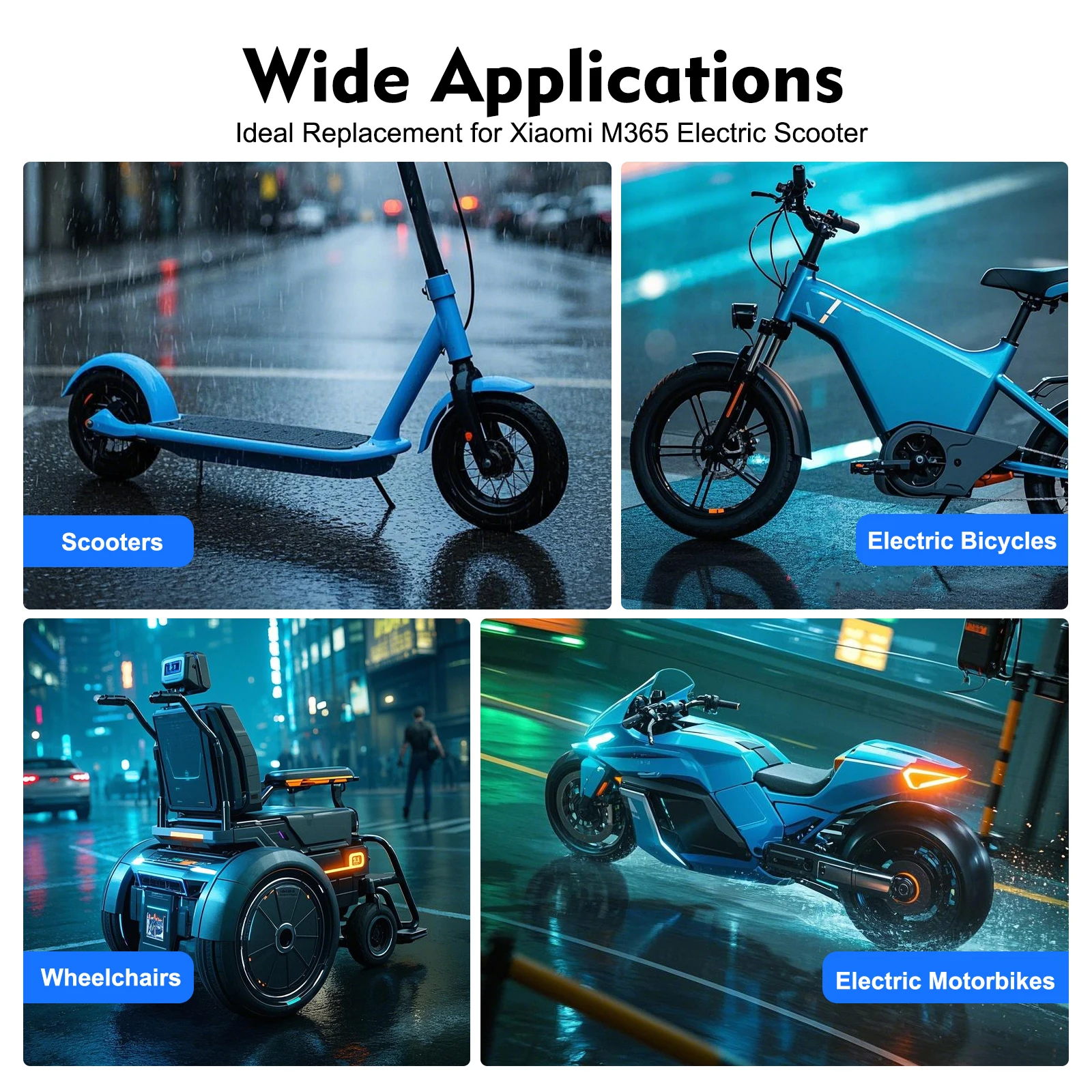 36V 350W Elektroroller-Motorradnabenmotor, bürstenlos, IP54 wasserdicht, 220lbs Traglast, 600 U/min für Elektrofahrräder, Rollstühle, Elektromotorräder – Detail 7