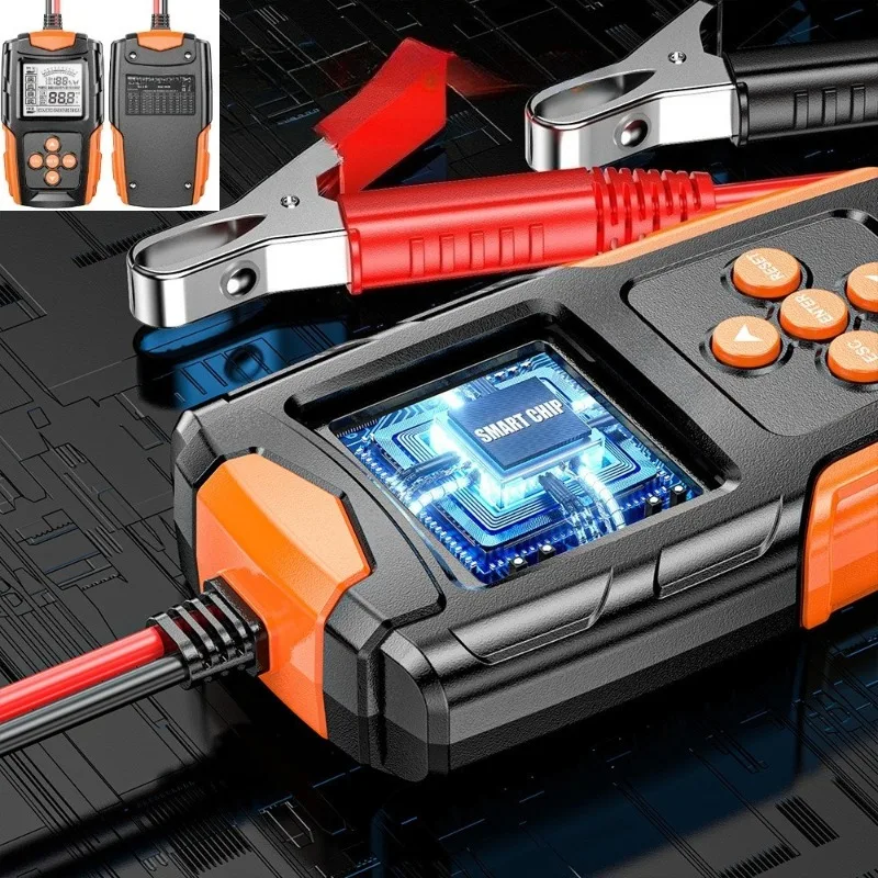 

For Battery Digital Cranking Charging Tool Auto Diagnostic Tools Wet/GEL/Lead-acid Battery 12V 24V Car Battery Tester Orange Hot
