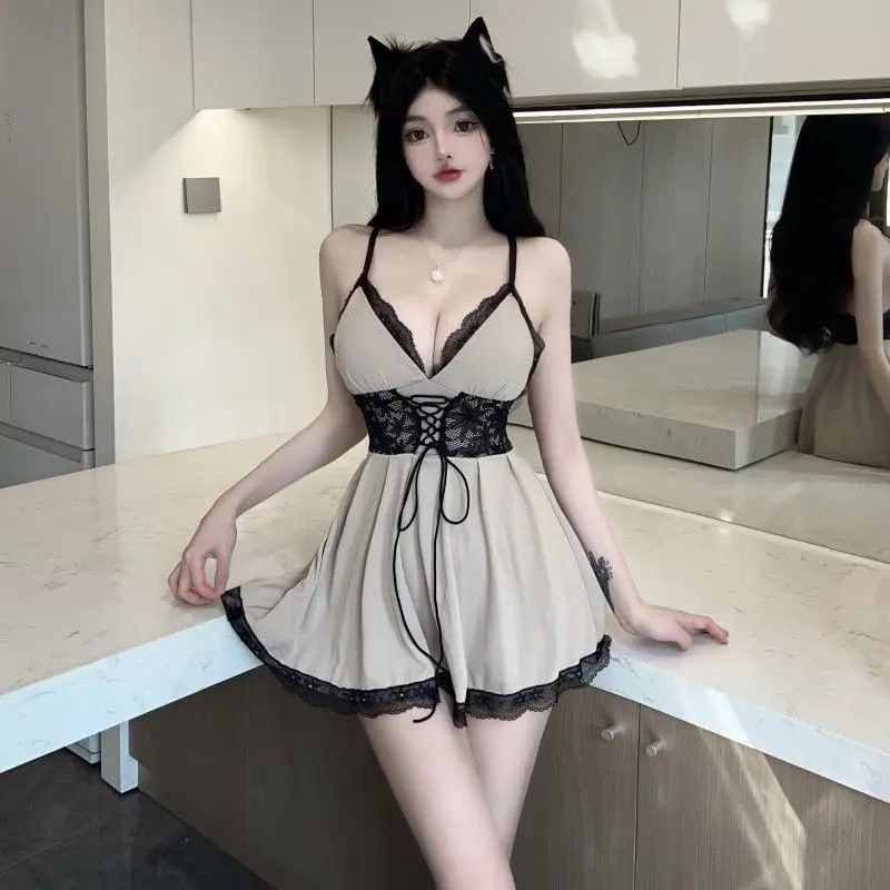 Robe moulante sexy en dentelle avec bordure basse pour femme de soirée