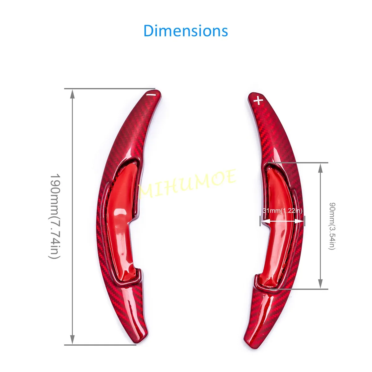 For BMW M2 M3 M4 M5 M6 X5M X6M F87 F80 F82 F10 F12 F85 F86 Paddle Shifter Carbon Fiber Car Steering Wheel Shift Extension Trim