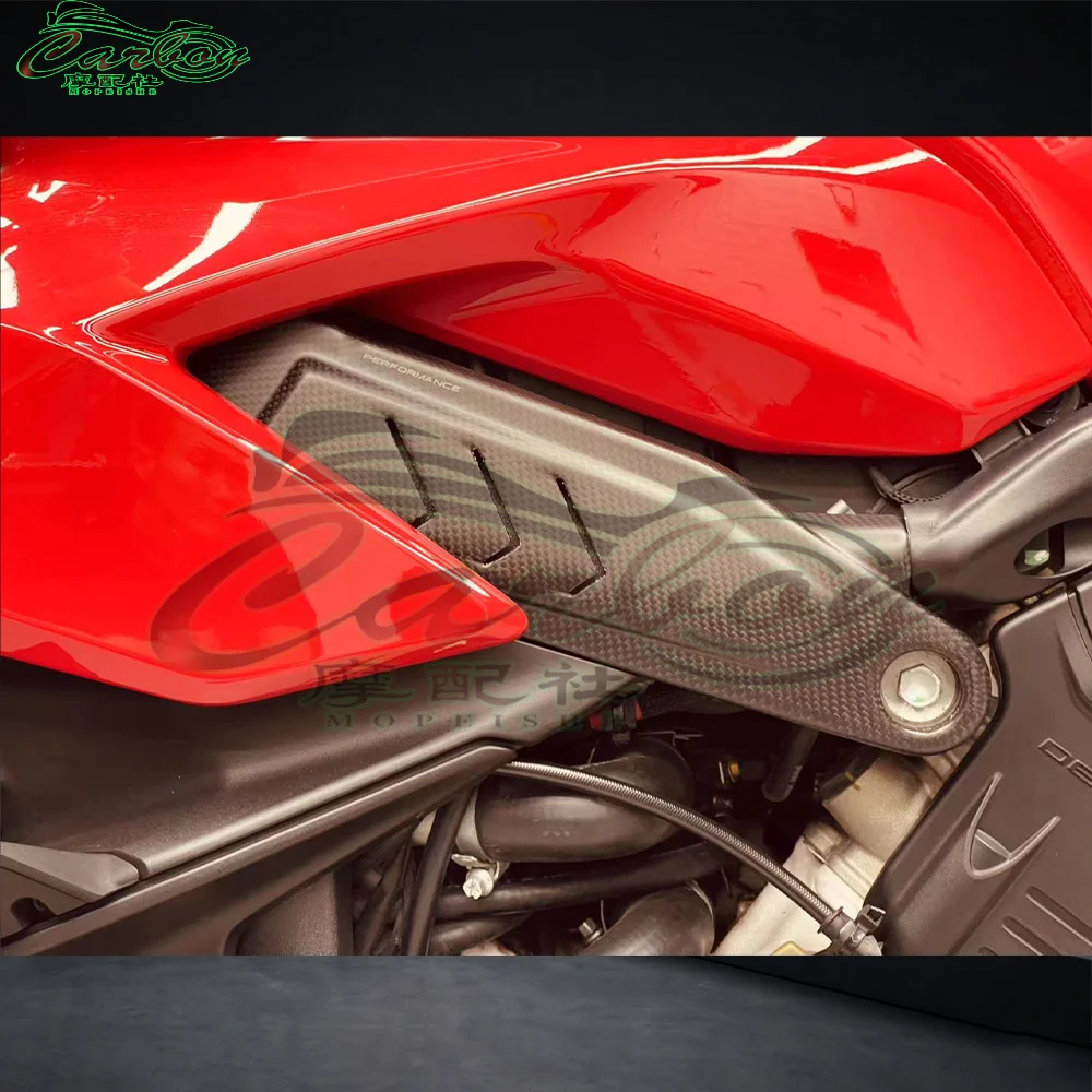 For Streetfighter V4 V4S 2020-2024 carbon Anti scald frame cover modification accessories, lightweight guide cover