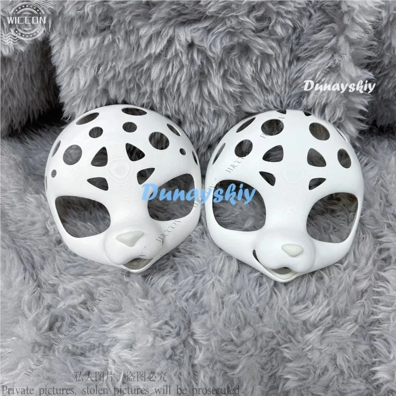 

XT8Furry Japanese Feline Lovely Canine With Skull Animal Head Front Face DIY Accessories Fursuit Halloween Party WomXT6@!