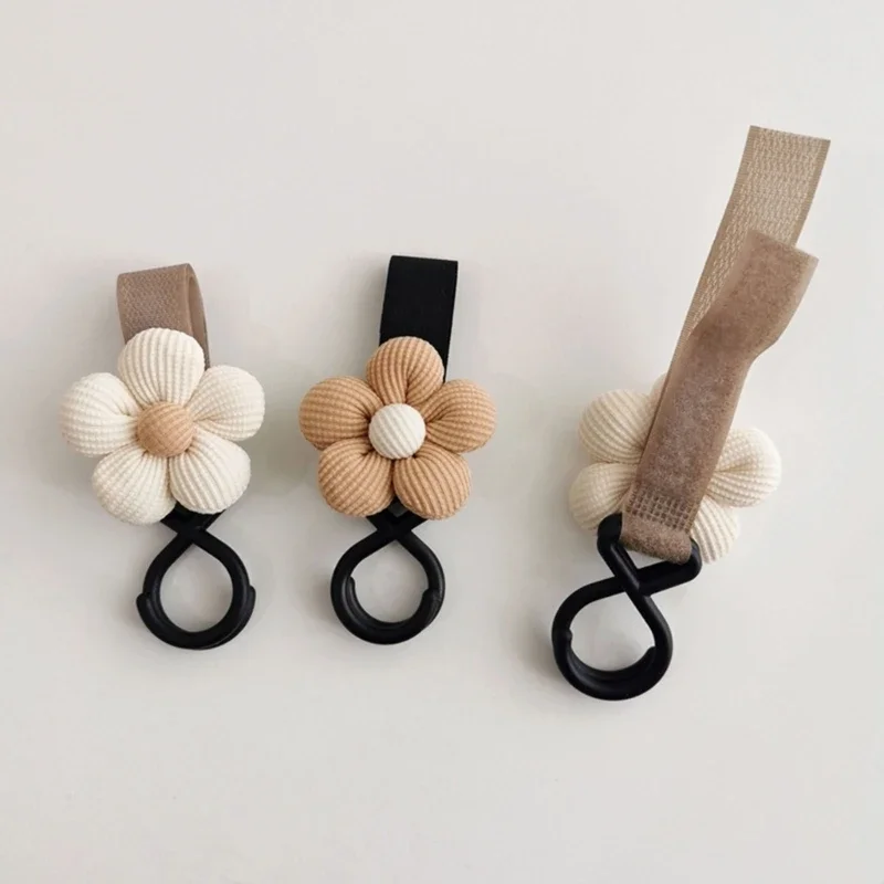 Baby Stroller Hook Sweet Flower Children Cart Umbrella Hanging Bag Storage Loop Hook Infant Supplies Storage Accessories view 5