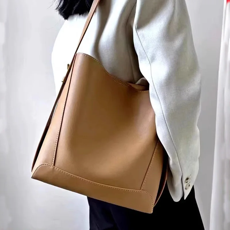 

Large Capacity Bucket Bag Women Bag 2024 New Tote Bag Soft Leather Handbag Shoulder Bag