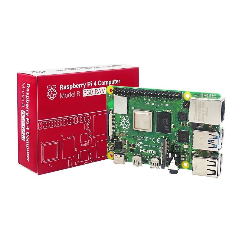 Raspberry Pi 4B Raspberry Pi 4th الجيل B لوحة تطوير AI الذكاء الاصطناعي الكمبيوتر بيثون كيت 4B 4G