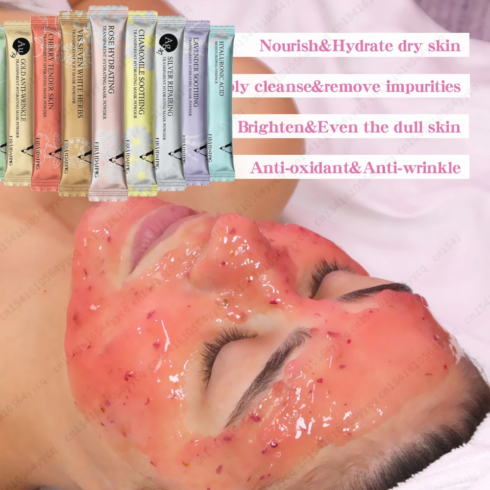 Weiche Hydro-Gelee-Maske Puder Gesichts-Spa Peeling-Maske Hautpflege feuchtigkeit spendende Bleaching-Gesichts-Gelee-Maske für alle Haut