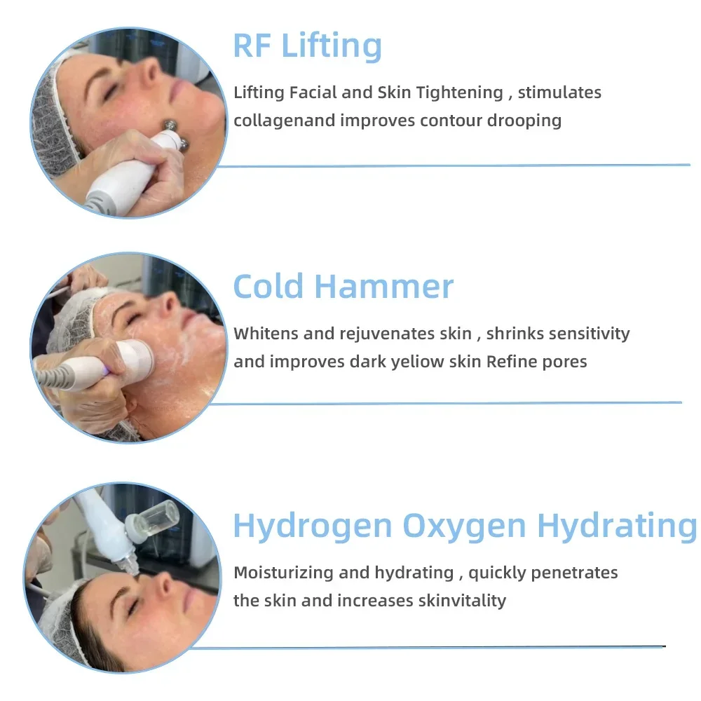 Moonic 6in1 Hydro Microdermoabrasione Aqua Peeling H2O2 Macchina per il viso Hydra Acqua Dermoabrasione Peeling Ossigeno Jet Beauty