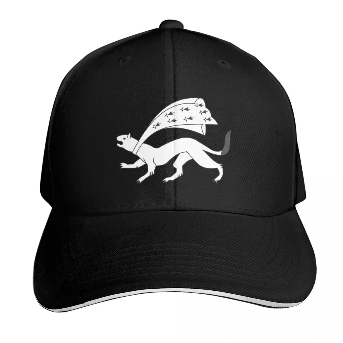 Breton Hermine Bretagne Brittany flag Emblem symbol dark gray special 3 stickers set background HD Baseball Cap