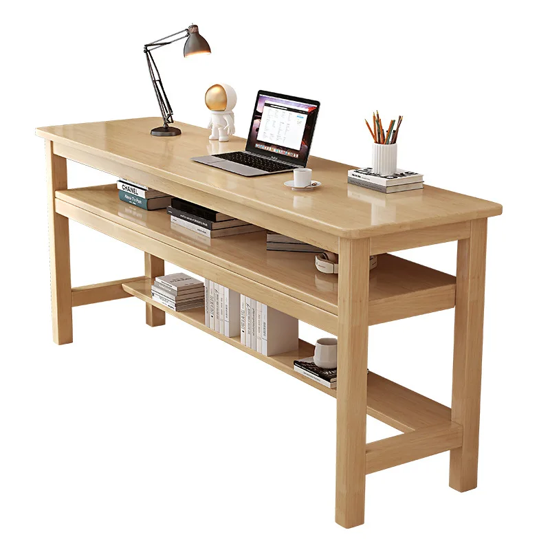 Mesa dupla de madeira maciça de 1.6 metros, mesa longa de 40cm de largura e mesa extremamente estreita 1.8 mesa de computador estendida, mesa de estudo em casa