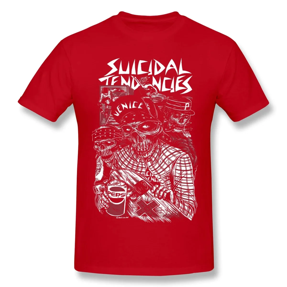 Suicidal Tendencies Print Cotton Funny T Shirts punk Men Fashion Streetwear 2024 New  ﻿