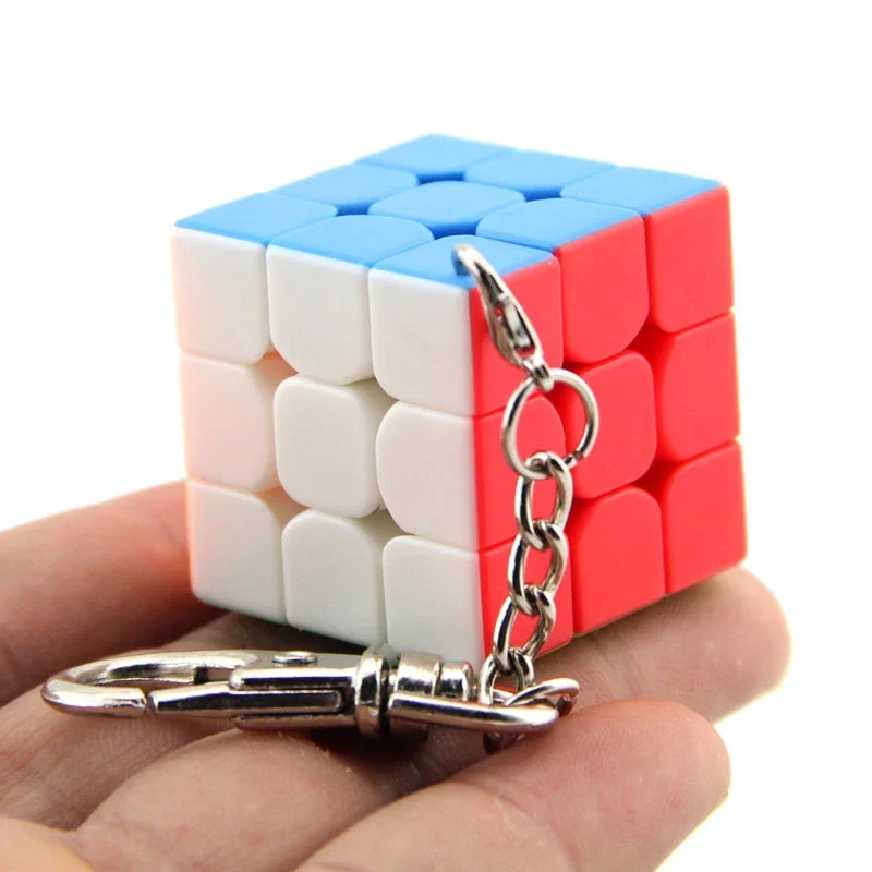 3 centimetri Mini 3x3x3 Cubo Magico Portachiavi Giocattoli Educativi Professionali Portachiavi Cubo Magico Puzzle Per Bambini Giocattoli Educativi