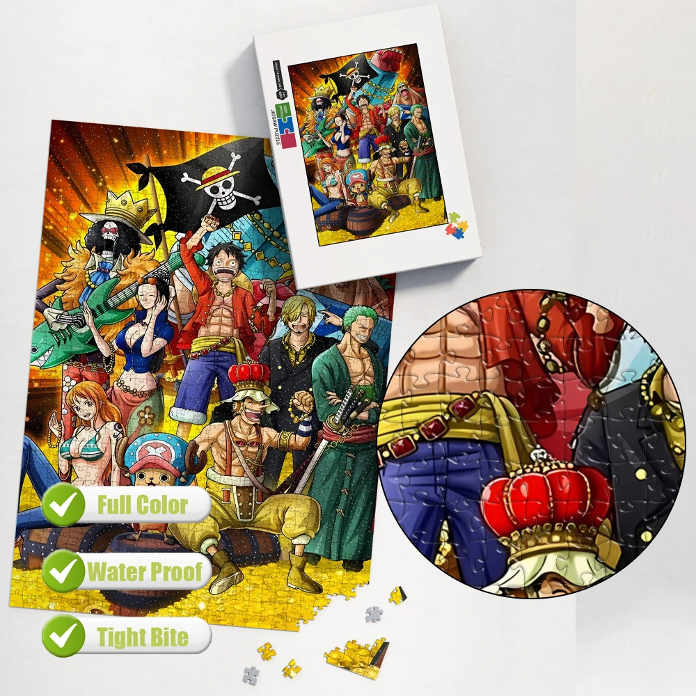 One Piece Multi Character 1000 Pieces Jigsaw Puzzles Interactive Family Game Diy Decor Leisure Activity for Home Holiday Party