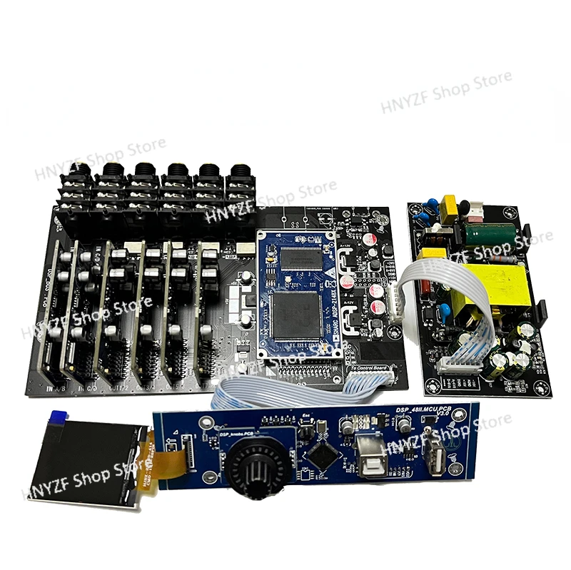 

ADSP-21489 Audio Processor 4 In 8 Out DSP Electronic Crossover With screen and volume controls 192K