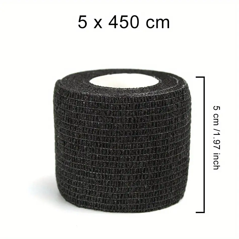 5/10/20 Black Tattoo Grip Bandage Cover Wraps Tapes Nonwoven Waterproof Self Adhesive Finger Protection Tattoo Accessories