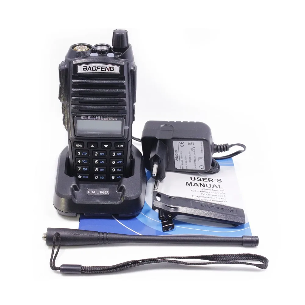 Baofeng-UV-82 Walkie Talkie, UV-82, Dual Band, VHF, UHF, UHF, Double PTT, Amateur Portable Radio, UV-82, 5W, 2Pcs