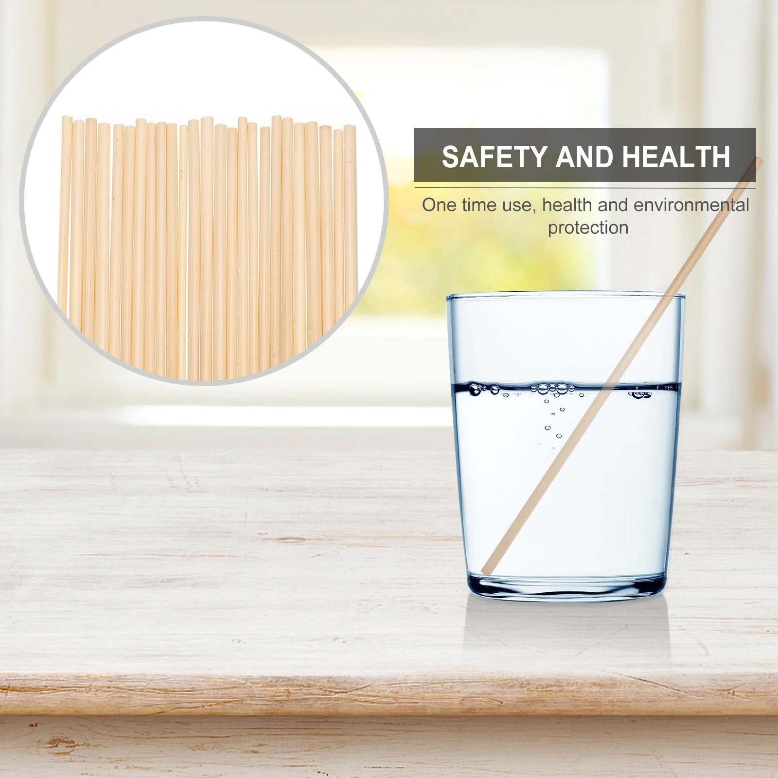 

100Pcs Wheat Straw Straws Eco Friendly Disposable Drinking Straws Natural Party Supplies Safety Straw Mild Pipet