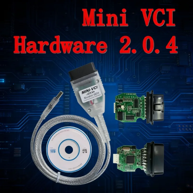 MINI VCI J2534 Real Firmware V2.0.4 SW V16.00.017 FTDI FT232RL For Toyota TIS Techstream MINI-VCI HW 2.0.4 Multi-Language