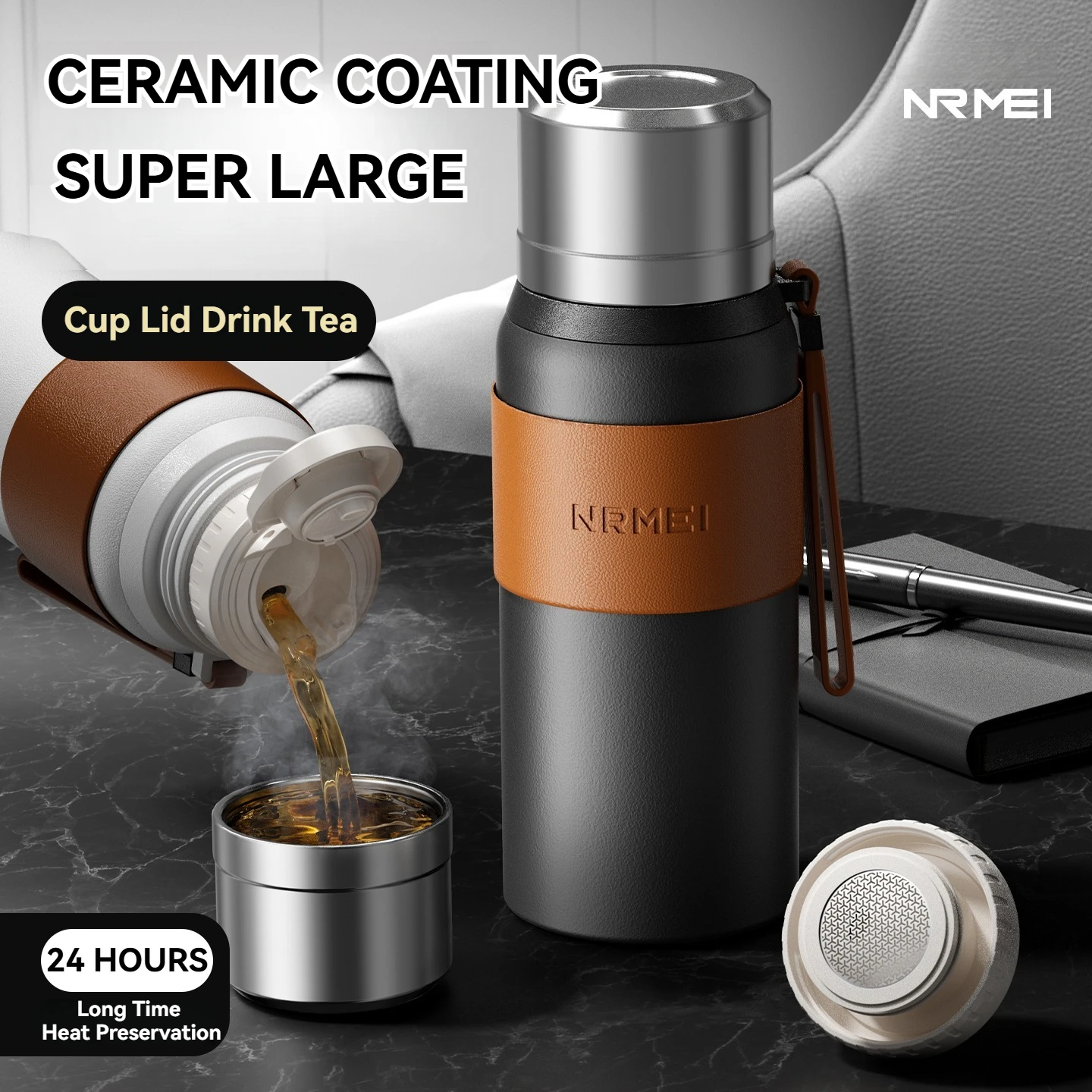 

Stainles Steel Water Bottle Vacuum Gift Cup Thermal Tumbler Leak Prevention Office Coffee Insulation Flask