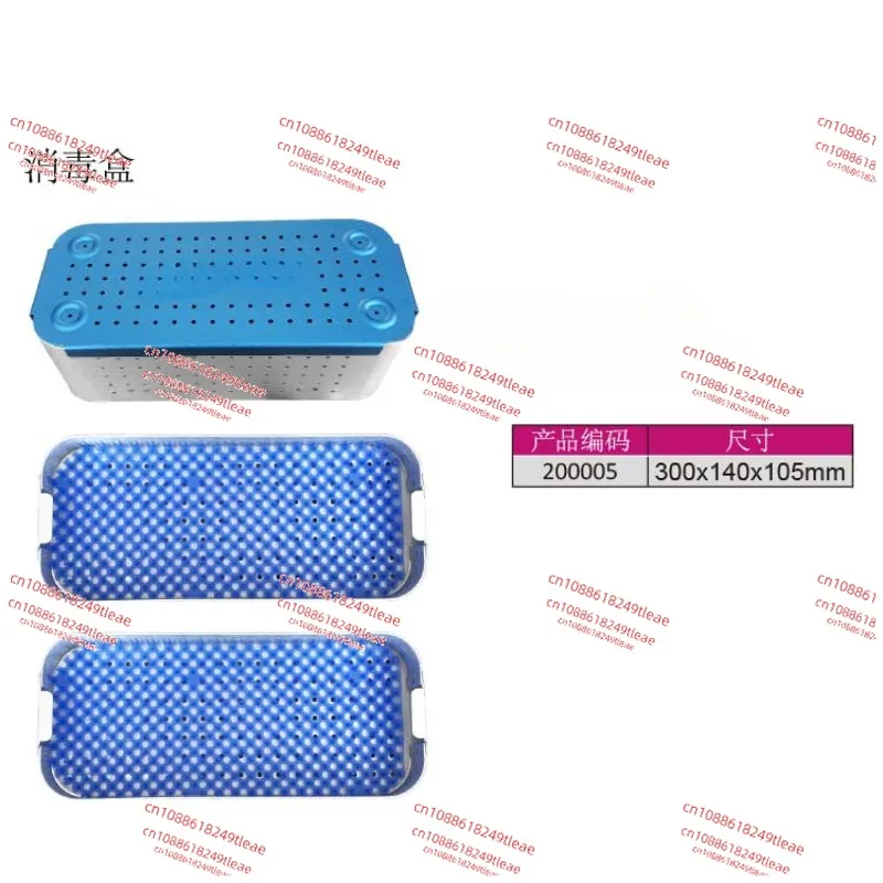 Steam sterilization box for orthopedic surgical instruments, perforated high temperature autoclave box, silicone pad