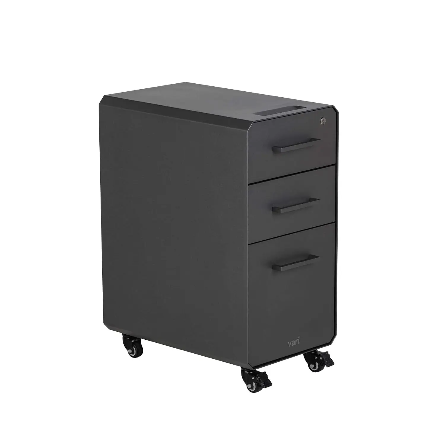 3-Drawer Steel File Cabinet Mobile Pedestal With Lock & Casters For Home Office, Customized