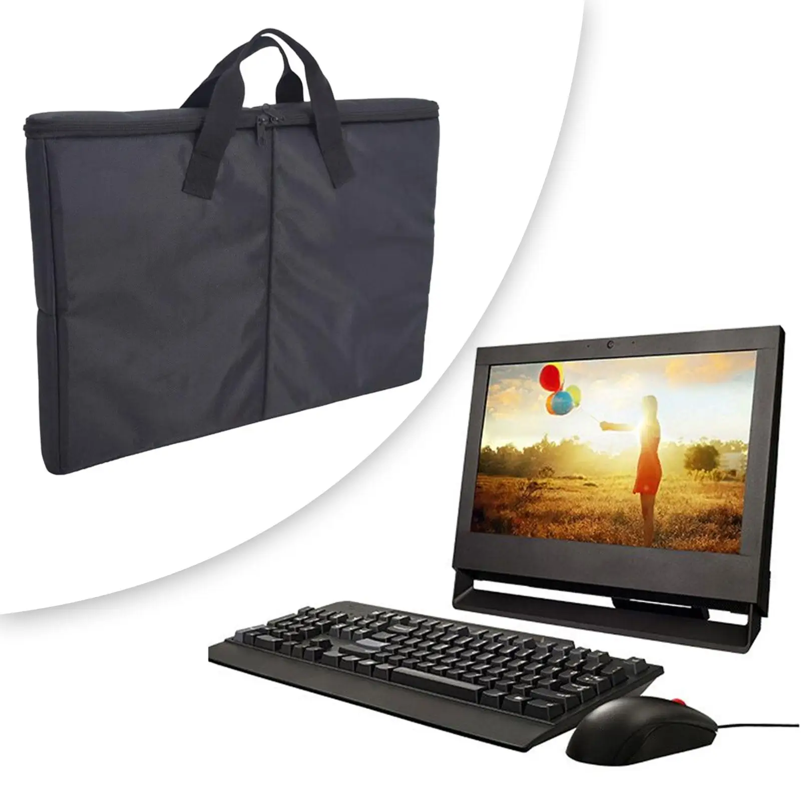 Desktop Computer Carrying Case Screens for Transporting Travel Storage Bag