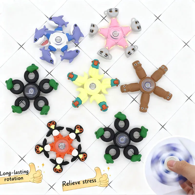 Hand Spinner Top Toy Italian Brainrot Tungtung Sahur Tralalero Capuchinoassassino Antistress Fidget Gyro Stress Relief Toys